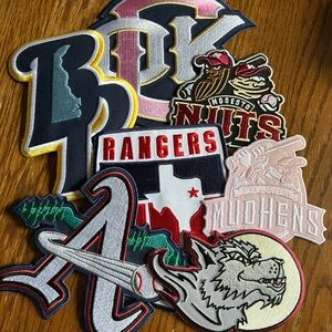 Lot of 7 Embroidered MiLB Baseball Team Patches Never Used NEW